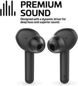 img 3 attached to 32+ Hours BASE LINE True Wireless Earbuds Headphones: Bluetooth 5, Dual-Mic Noise Canceling, Charging Case. Deep Bass Sound Headset, Small Earphones for Android Samsung & iPhone (With Volume Control)