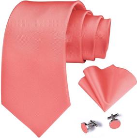 img 4 attached to GUSLESON Yellow Neckties Cufflinks 0789 11: Elevate Your Style with Men's Accessories for Ties, Cummerbunds & Pocket Squares