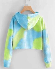 img 3 attached to 👕 Trendy Geckatte Tie Dye Hoodies: Cute Crop Tops for Girls, Ages 3-12