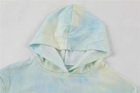 img 2 attached to 👕 Trendy Geckatte Tie Dye Hoodies: Cute Crop Tops for Girls, Ages 3-12