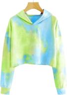 👕 trendy geckatte tie dye hoodies: cute crop tops for girls, ages 3-12 logo