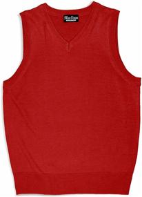 img 1 attached to 👕 Solid Color Sweater Vest for Blue Ocean Kids