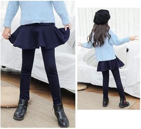 img 3 attached to 👧 Ehdching Winter Girls' Leggings Pantskirt for Little Ones