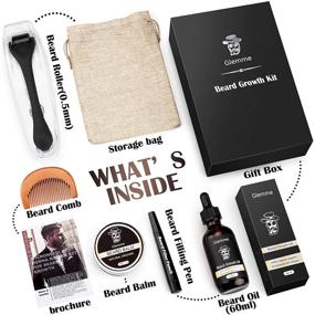 img 2 attached to 🧔 Ultimate Beard Growth Kit: Derma Roller with Beard Growth Oil Serum for Men - Enhanced Facial Hair Growth Solution with Titanium Microneedle + Balm Wax + Comb. Perfect Gift for Men