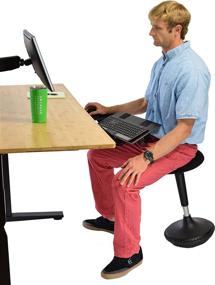 img 1 attached to 🪑 Wobble Stool Standing Desk Balance Chair: Ergonomic Adjustable Height Swivel Perch for Active Sitting, Adults & Kids