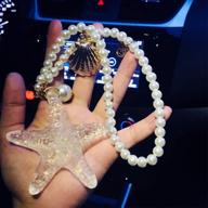 🌟 starfish beads car pendant: exquisite rearview mirror hanging decoration and interior accessory logo