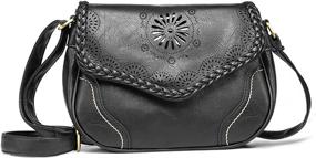 img 4 attached to 👜 Stylish Vintage Leather Crossbody Satchel for Women - Handbags & Wallets for the Sophisticated Satchels Enthusiasts