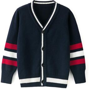 img 4 attached to 🧥 Stylish and Cozy Curipeer V Neck Cardigan Sweater Uniform: Perfect for Any Occasion