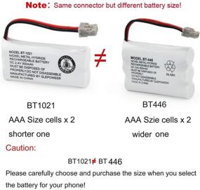 img 1 attached to 🔋 2 Pack of BT-446 Battery Compatible with Uniden BT-1005 BP446 BT1005 TRU8885 DCX150 TXC400 TXC580 DCT646 DCX770 TCX800 TXC860A TCX950 TRU8888 TRU9460 TRU9465 TRU9480 TRU948 Cordless Phone