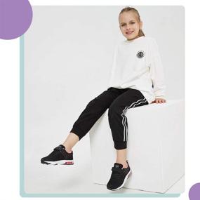 img 3 attached to 👟 JABASIC Lightweight Cushion Athletic Sneakers: Comfortable Girls' Shoes for Active Sports