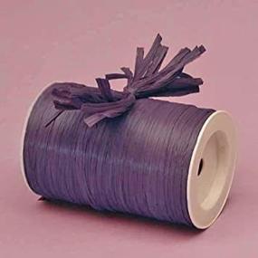 img 4 attached to Plum Matte Raffia Ribbon Yards