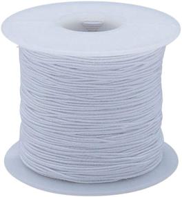 img 1 attached to 🧵 Medium Elastic Cord, 100 Yards - White