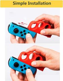 img 3 attached to 🎮 HagieNu Portable Finger Clasp Hand Grip for Nintendo Switch Fitness Boxing Games - Set of 2 (Blue/Red)