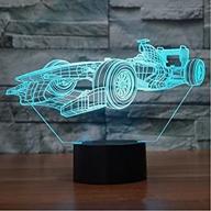 enhance your space with superiorvznd f1 racing shapes 3d night light: touch table desk optical illusion lamp, 7 color changing lights - perfect home decoration & xmas birthday gift логотип