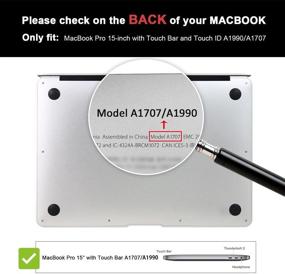 img 3 attached to 🔍 Корпус ProCase MacBook Pro 15 для 2019, 2018, 2017 и 2016 года выпуска моделей A1990/A1707, жесткий корпус и накладка на клавиатуру для MacBook Pro 15 дюймов с Touch Bar и Touch ID – Кристально чистое решение: "ProCase MacBook Pro 15 корпус для 2019-2016 года выпуска моделей A1990/A1707 с Touch Bar и Touch ID, Кристалл – жесткий корпус и накладка на клавиатуру для MacBook Pro 15 дюймов (2019/2018/2017/2016)".