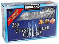 ✨ kirkland signature crystal clear cutlery-360 ct: high-quality cutlery pack, 360 units logo