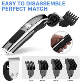 img 1 attached to SURWE 5-in-1 Hair Clippers - Professional Cordless Beard Trimmer and Detail Trimmer Kit for Men, USB Rechargeable, Waterproof - Ideal Hair Cutting Tool