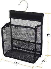 img 3 attached to 🚿 Convenient Hanging Mesh Shower Caddy College with Hooks - Ideal Bath Baskets Organizer Storage for Dorm Rooms, Gym, Swimming and Travel