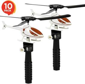 img 4 attached to ArtCreativity Flying Helicopter Set for Kids - 10 Pack - Fun Indoor and Outdoor Fly Toys - Perfect Birthday Party Favors - Goodie Bag Fillers - Ideal Gift Idea for Boys, Girls, and Toddlers