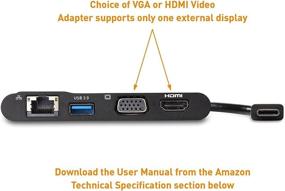 img 3 attached to 🔌 Cable Matters USB C Multiport Adapter: Dock your MacBook Pro or Dell XPS with Thunderbolt 4/USB4/Thunderbolt 3 Port Compatibility, HDMI and VGA Connectivity, USB 3.0, and Ethernet in Sleek Black Design