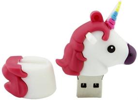 img 3 attached to 🦄 Aneew 16GB 2.0 Мультяшная милая флеш-накопитель Юникорн USB Животное лошадь память диск хранения данных Забавный подарок для девочек - дети