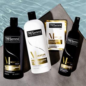 img 2 attached to TRESemmé Salon-Quality Moisture Rich Shampoo for Dry Hair - Enhanced with Vitamin E, Biotin, and 28 oz x 3 bottles