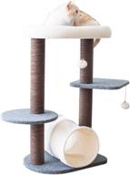 🐱 premium petpals cat tree: gray cat tower with tunnel and toy ball - ultimate activity center for your feline companion logo