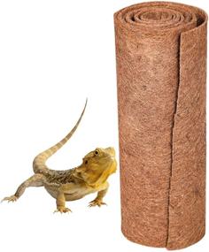 img 4 attached to Versatile Hamiledyi Reptile Carpet Mat: The Ultimate Coconut Fiber Substrate for a Variety of Reptiles - Bearded Dragon, Snake, Gecko, Turtle, Chameleon, and Iguana