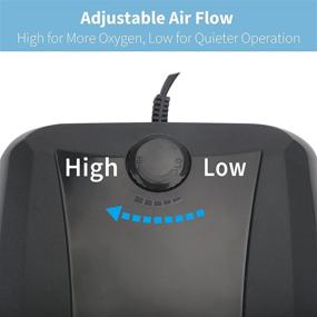 img 2 attached to 🐠 Pawfly 160 GPH Aquarium Air Pump - 4 Outlets, 10W, Adjustable & Quiet Oxygen Aerator Pump for Fish Tanks & Ponds Up to 200 Gallons