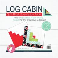 🏡 log cabin quilt block foundation paper, 12-inch logo