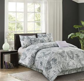 img 4 attached to Carrera Grey 7 Piece Comforter Set