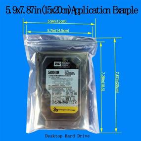 img 1 attached to 📦 30-Pack Daarcin Anti Static Bags, ESD Bags with Labels - Mixed Sizes for 3.5 Hard Drive, 2.5 Solid State Drive - ESD Shielding Bags for Various Electronic Devices