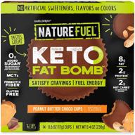 gluten free nature fuel keto fat bomb with coconut oil mcts - peanut butter cup - 14 count logo