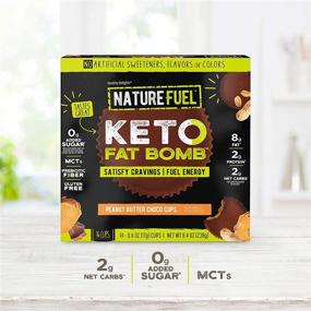 img 1 attached to Gluten Free Nature Fuel Keto Fat Bomb with Coconut Oil MCTs - Peanut Butter Cup - 14 Count