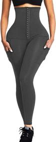 img 4 attached to 👖 CROSS1946 Waist Trainer Leggings: High Waist Cincher Pants for Women - Tummy Control, Butt Lift, and Body Shaping - A Comprehensive Review