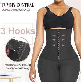 img 2 attached to 👖 CROSS1946 Waist Trainer Leggings: High Waist Cincher Pants for Women - Tummy Control, Butt Lift, and Body Shaping - A Comprehensive Review