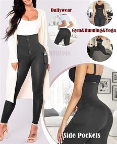 img 1 attached to 👖 CROSS1946 Waist Trainer Leggings: High Waist Cincher Pants for Women - Tummy Control, Butt Lift, and Body Shaping - A Comprehensive Review