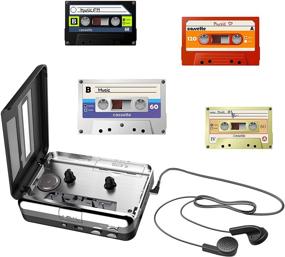img 2 attached to 📼 Усовершенствованный кассетный конвертер в MP3: USB кассетный плеер для преобразования лент в MP3, цифровые файлы для ноутбука/ПК и Mac с наушниками, использующими передовую технологию - Серебряный z53+