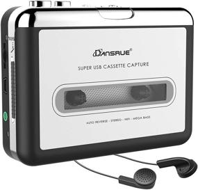img 4 attached to 📼 Усовершенствованный кассетный конвертер в MP3: USB кассетный плеер для преобразования лент в MP3, цифровые файлы для ноутбука/ПК и Mac с наушниками, использующими передовую технологию - Серебряный z53+
