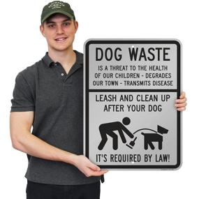 img 3 attached to Dog Waste Leash And Clean Up After Your Dog Sign