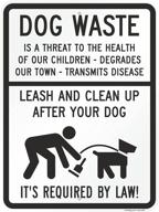 dog waste leash and clean up after your dog sign logo