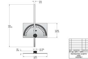 img 1 attached to 📐 Starrett C493B Protractor Depth Length: Precise Measuring Tool for Accurate Depth and Length Measurements