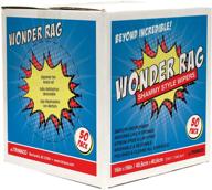 🧺 trimaco wonder rags: 14x17 microfiber wiper rags - 50 per box, white logo