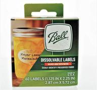 🏷️ durable ball dissolvable canning labels, 60 count (pack of 2) - convenient and efficient canning labels for jars логотип