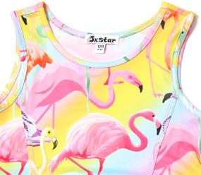 img 2 attached to 🦄 Jxstar Girls Unicorn Dresses Rainbow: Sleeveless Party Floral Print for Ages 3-13Years
