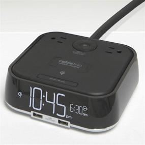 img 4 attached to Brandstand CubieTrio: User-Friendly Charging Alarm Clock with Qi Wireless Charger, 2 USB Ports, and 2 Tamper-Resistant Sockets