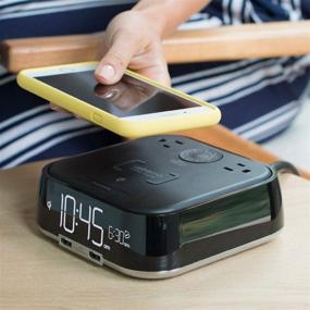 img 3 attached to Brandstand CubieTrio: User-Friendly Charging Alarm Clock with Qi Wireless Charger, 2 USB Ports, and 2 Tamper-Resistant Sockets