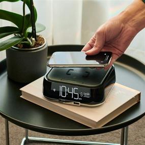 img 1 attached to Brandstand CubieTrio: User-Friendly Charging Alarm Clock with Qi Wireless Charger, 2 USB Ports, and 2 Tamper-Resistant Sockets