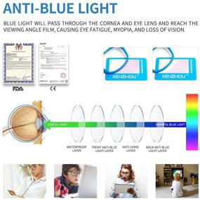 img 3 attached to Blue Light Blocking Glasses For Kids(Boys/Girls) 2 Pack