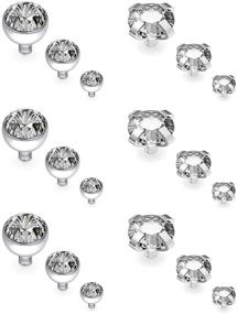 img 3 attached to 💎 Hoeudjo 18PCS 14G Grade 23 Titanium Dermal Anchor Tops with Internally Threaded Clear Gem for Women and Men - Mixsize Top 2mm/3mm/4mm